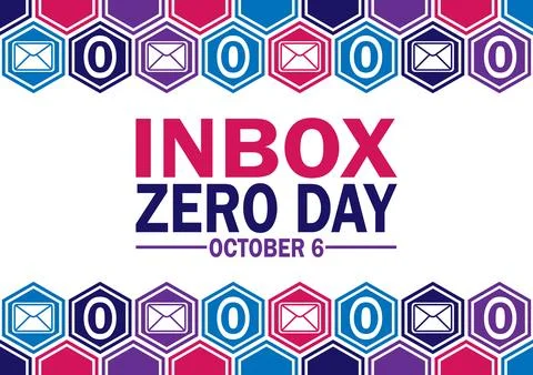 Inbox Zero Day Vector illustration Stockillustratie