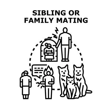 Inbreeding concept representing harmful genetic consequences Stock Illustration