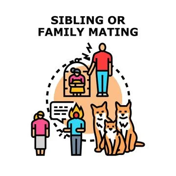 Inbreeding concept representing harmful genetic consequences Stock Illustration