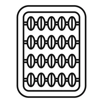 Inca abacus icon outline vector. Math calculator Stock Illustration