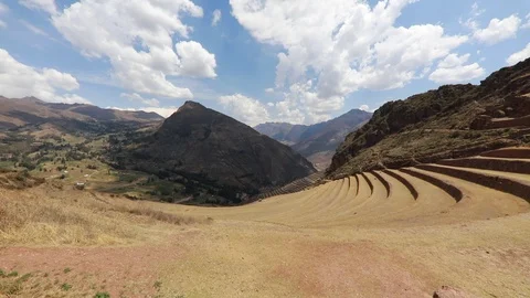 Inca circular terraces at Moray Stock Footage 103462037