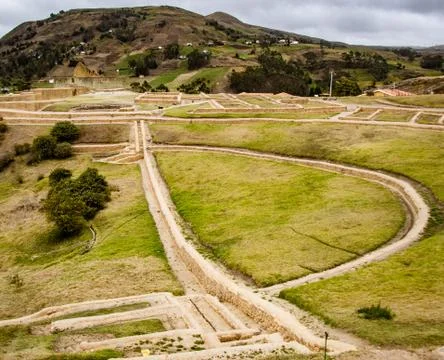 Inca Pirca fields Foto stock