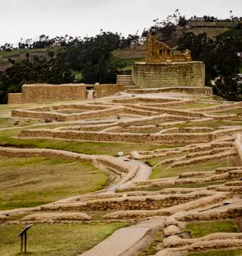Inca Pirca fields Foto stock