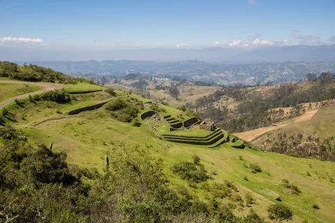 Inca ruin at Cojitambo Stock Photos