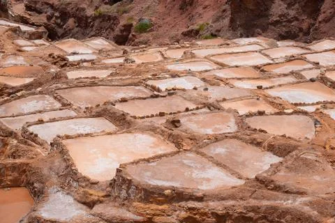 Inca salt farm Stock Photos