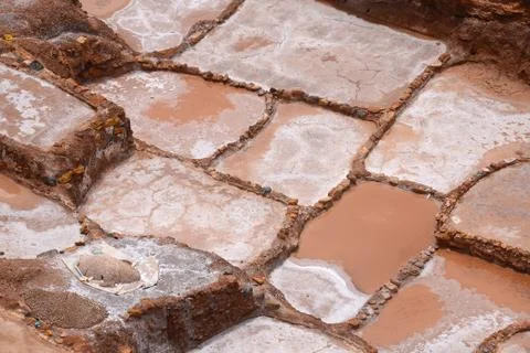 Inca salt farm Stock Photos