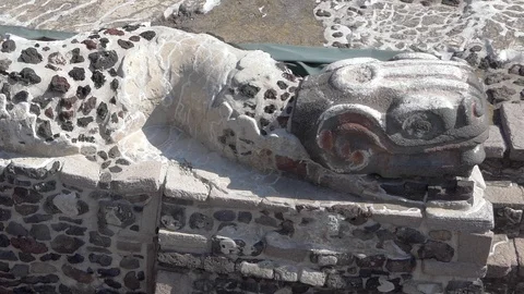 Inca snake statue Stock Footage 86362870
