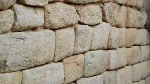Inca Stone Wall. Ancient Stone Masonry from Machu Picchu Stock Footage 277465746