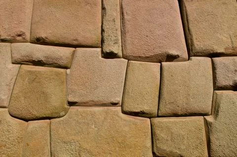 Inca stone wall Stock Photos