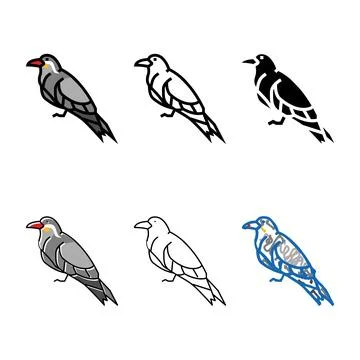 Inca styles tern bird exotic color icon vector Stock Illustration
