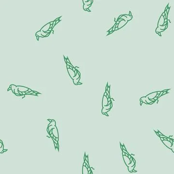 Inca tern bird exotic line seamless pattern Stock Illustration