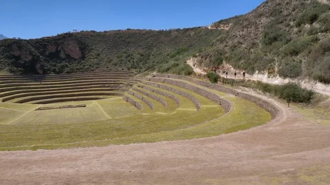 Inca terraces at Moray Stock Footage 119948600
