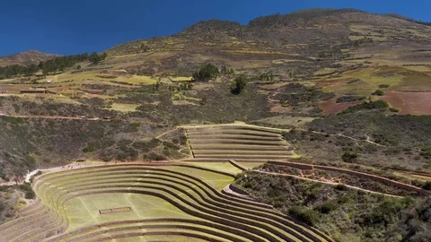 Inca terraces at Moray Stock Footage 119948817