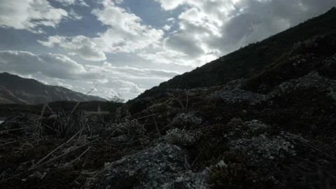 Inca Trail Ruins Timelapse with Clouds Stock Footage 208953586