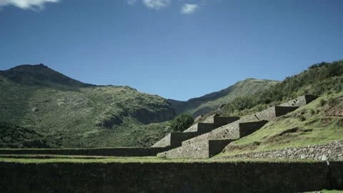 Inca Trail Ruins Timelapse Stock Footage 208953628