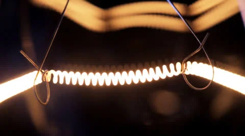 Incandescence thread, close up. Stock Footage 24806938