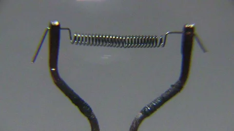 Incandescence thread, close up. Stock Footage 75482892