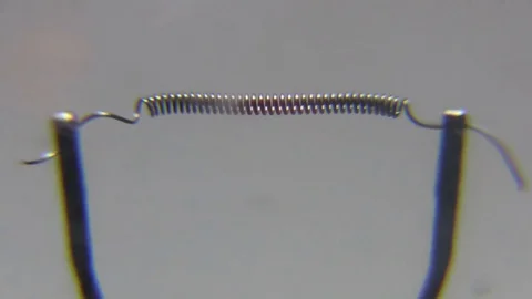 Incandescence thread, close up. Stock Footage 75483261