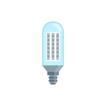 Incandescent energy saving halogen light bulb vector illustration isolated. Stock Illustration