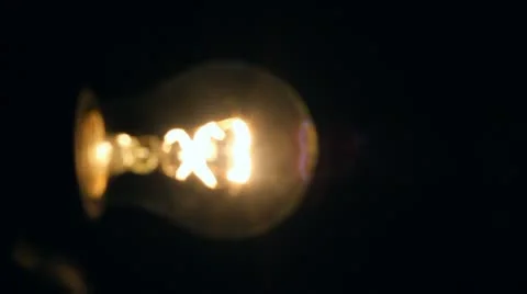 Incandescent lamp blinks 002  Stock Footage 22322737