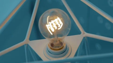 Incandescent Lamp close up Stock Footage 72383934