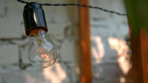 Incandescent lamp in the decoration Stock Footage 70532841