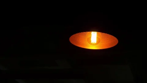 Incandescent lamp horror Stock Footage 76270096