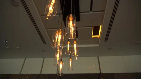 Incandescent Lamp Lights Flickers On Background Stock Footage 236610307