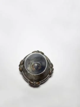 Incandescent lamp, mounted in a candlestick instead of candle Stock Photos