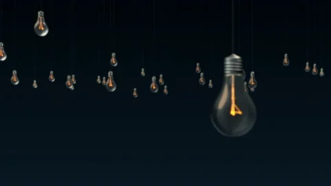Incandescent lamp movement. Close-up Stock Footage 167226663