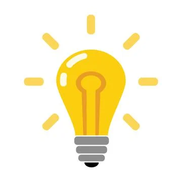 Incandescent lamp, set of light bulbs isolated on white background. Vector Stock Illustration