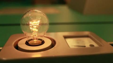 Incandescent light bulb flashes Stock Footage 46388854