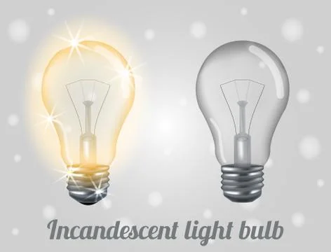 Incandescent light bulb Stock Illustration