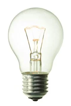 Incandescent lighted bulb Stock Photos