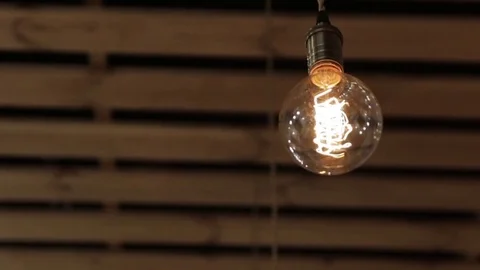 Incandescent Spiral Lamp Stock Footage
