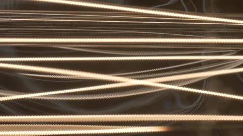 Incandescent spirals close up. Horizontal glowing lines. Stock Footage 134373477