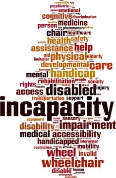 Incapacity word cloud Stock Illustration
