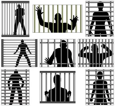 Incarcerated Stock Illustration
