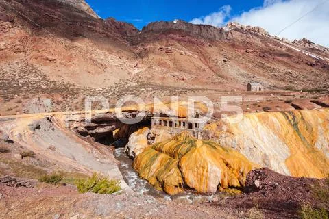 Inca's Bridge near Mendoza Stock Photos