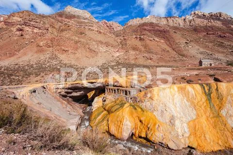 Inca's Bridge near Mendoza Stock Photos