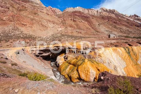Inca's Bridge near Mendoza Stock Photos