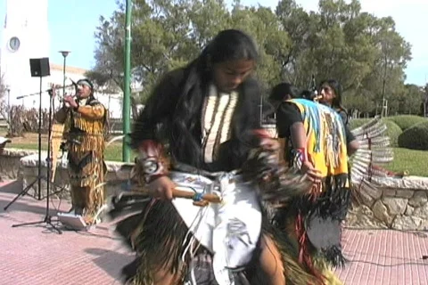 Incas dancing and music Stock Footage 125071
