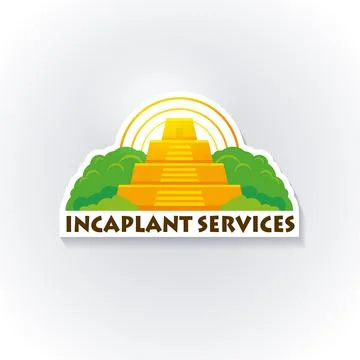 Incas logo template. Inca logo. Tree services illustration for your company Stock Illustration