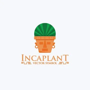 Incas logo template. Tree services illustration for your company. Maya Vector Stock Illustration