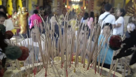 Incense at the altar Stock Footage 71017647