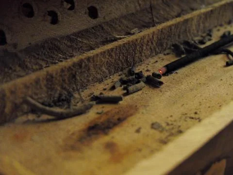 Incense ashes. Foto stock