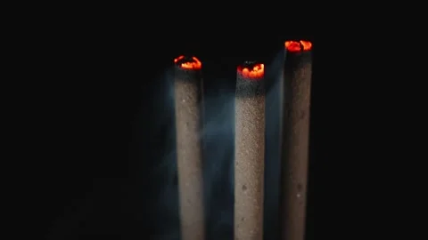 Incense being lit Video stock 314163950