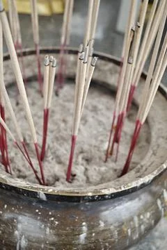 Incense in the burner. Stock Photos