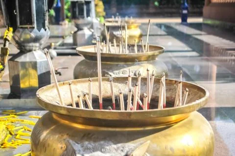Incense burning Stock Photos