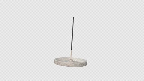 Incense Holder Rotating on a Transparent Background. Seamless Loop. 4K Stock Footage 300539974